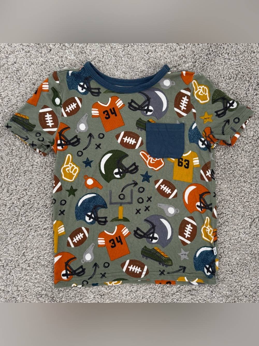 Little Sleepies Play Football Print Tee